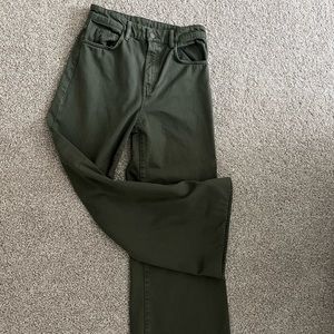Olive wide leg pants